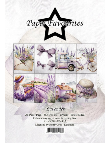 Lavender A5 Paper Pack - Paper Favourites - 21 cm x 14,8 cm