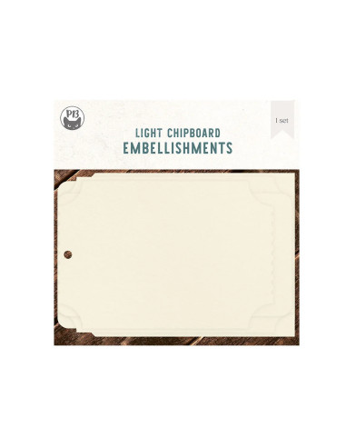 P13 - Travel Journal Light Chipboard Embellishments 6x6 Inch Album Base