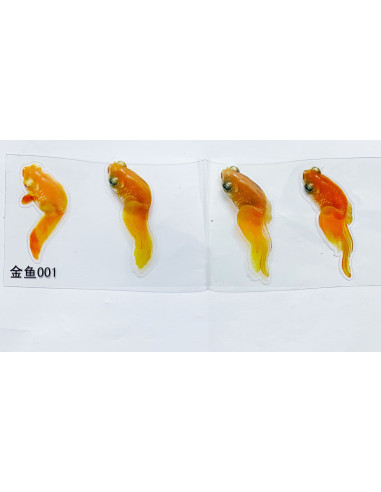 Pesci rossi stampati su lucido - per effetto 3d nella resina 6x4cm circa