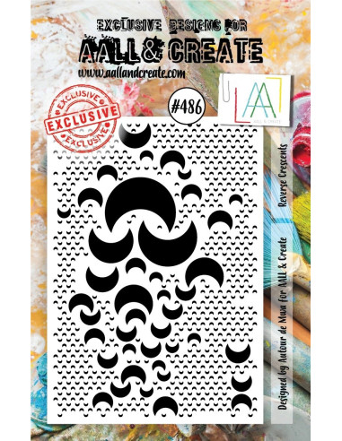 Stampe - Fantasia Reverse Crescents - Formato A7 - 7,4 cm x 10,5 cm